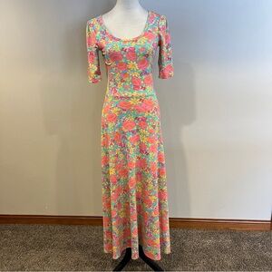 LuLaRoe maxi‎ floral Ana dress size extra small
